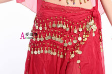 Load image into Gallery viewer, Belly dance hip scarf coin belt-98 for kids (ten colors)