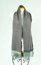 Load image into Gallery viewer, Winter wool feeling larger shawl designed with small check (Three colours)