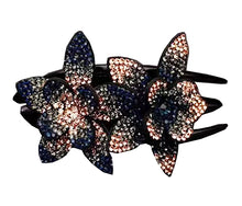 Load image into Gallery viewer, Sparkly Alligator Hair clips with two followers (three-colours 11cm/9cm)