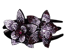Load image into Gallery viewer, Sparkly Alligator Hair clips with two followers (three-colours 11cm/9cm)