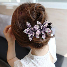 Load image into Gallery viewer, Sparkly Alligator Hair clips with two followers (three-colours 11cm/9cm)