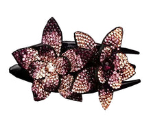 Load image into Gallery viewer, Sparkly Alligator Hair clips with two followers (three-colours 11cm/9cm)