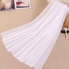 Load image into Gallery viewer, Long chiffon plain wrinkled pearl scarf/Shawl with pearl (70x180cm) (two colors)