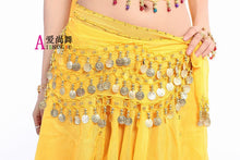 Load image into Gallery viewer, Belly dance hip scarf coin belt-98 for kids (ten colors)