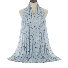 Load image into Gallery viewer, Long floral print chiffon scarf/Shawl  (eight colors)
