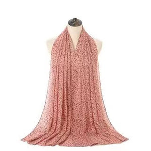 Long floral print chiffon scarf/Shawl  (eight colors)