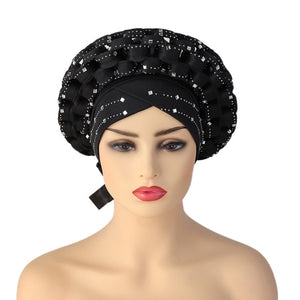 Adjustable space layer African turbans/Hijabs  9-1(5  colors)