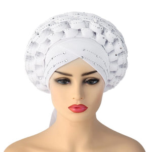 Adjustable space layer African turbans/Hijabs  9-1(5  colors)