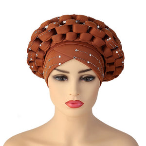 Adjustable space layer African turbans/Hijabs  9-1(5  colors)