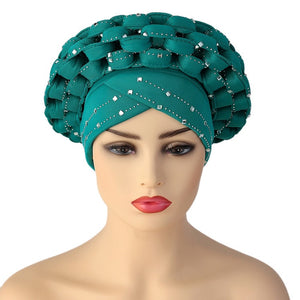 Adjustable space layer African turbans/Hijabs  9-1(5  colors)