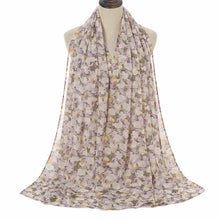 Load image into Gallery viewer, Long floral print chiffon scarf/Shawl  (eight colors)
