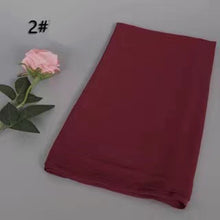 Load image into Gallery viewer, Long chiffon plain scarf/Shawl(85x180cm)  (Nine colors)
