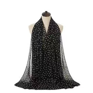 Long floral print chiffon scarf/Shawl  (eight colors)