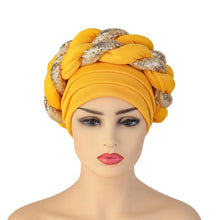 Load image into Gallery viewer, Shinning sequins turbans/hijabs 9-6 (12 colors)
