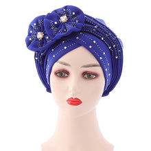 Load image into Gallery viewer, Adjustable space layer African Turbans/Hijabs with Shinning sequins  9-2 (8 colors)
