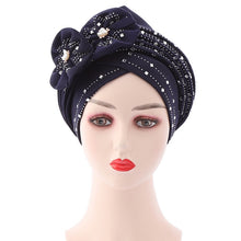 Load image into Gallery viewer, Adjustable space layer African Turbans/Hijabs with Shinning sequins  9-2 (8 colors)
