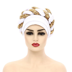 Shinning sequins turbans/hijabs 9-6 (12 colors)