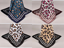 Load image into Gallery viewer, L-Animal print design satin square scarf (Four colours)
