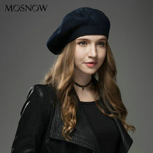 Load image into Gallery viewer, Cashmere Beret double side reversible
