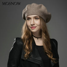 Load image into Gallery viewer, Cashmere Beret double side reversible
