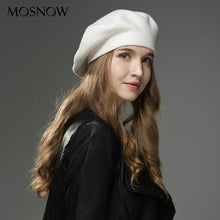 Load image into Gallery viewer, Cashmere Beret double side reversible
