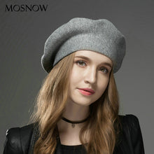 Load image into Gallery viewer, Cashmere Beret double side reversible
