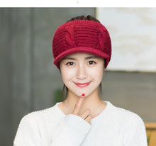 Load image into Gallery viewer, Winter knit Hat with brim 13 (Seven colours)
