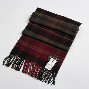 Narrow long wool feeling unisex classic check plaid scarf (Eighteen colours)