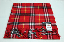 Load image into Gallery viewer, Narrow long wool feeling unisex classic check plaid scarf with tassel 1(six colours)
