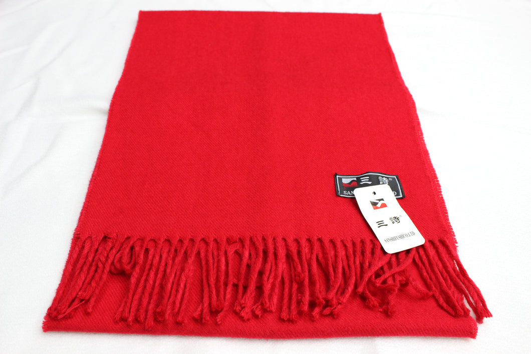 Winter Narrow long unisex wool feeling solid plain scarf (Two colours)