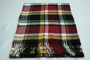 Narrow long wool feeling unisex classic check plaid scarf (Eighteen colours)