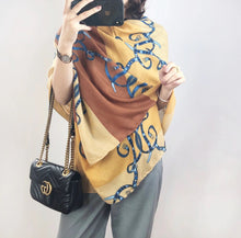 Load image into Gallery viewer, linen feeling  long classic multicolour design scarf/shawl 3 (two colours)
