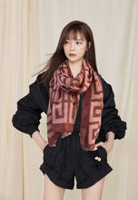 Load image into Gallery viewer, linen feeling  long classic G letter design scarf/shawl (two colours)
