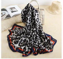 Load image into Gallery viewer, Women&#39;s satin long silk feeling animal print scarf/shawl (Tw colours)
