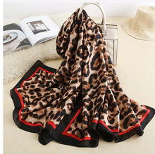 Load image into Gallery viewer, Women&#39;s satin long silk feeling animal print scarf/shawl (Tw colours)
