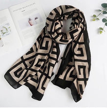 Load image into Gallery viewer, linen feeling  long classic G letter design scarf/shawl (two colours)
