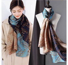 Load image into Gallery viewer, Women&#39;s satin long silk feeling multicolours scarf/shawl (Two colours)
