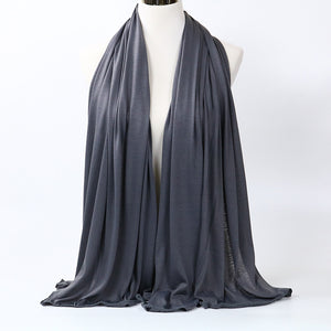 large plain long jersey scarf(twenty-nine colors)