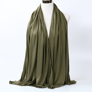 large plain long jersey scarf(twenty-nine colors)