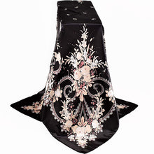 Load image into Gallery viewer, L-Flower design satin square scarf (Six colours)
