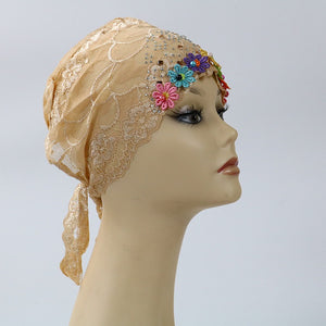 Glitter lace Turban/Hijab pattern 17 (Eleven colours)