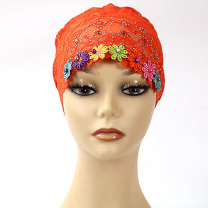 Glitter lace Turban/Hijab pattern 17 (Eleven colours)