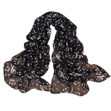 Load image into Gallery viewer, M-long  Musical sign silk feeling scarf (Four colours)
