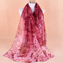 Load image into Gallery viewer, Rectangle with flower cotton feeling long scarf (four colours)
