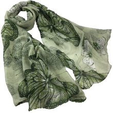 Load image into Gallery viewer, Butterfly patterns cotton feeling long scarf (Five colours)
