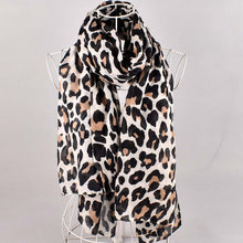 Load image into Gallery viewer, Animal print pattern cotton feeling long scarf （two colours）
