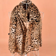 Load image into Gallery viewer, Animal print pattern cotton feeling long scarf （two colours）
