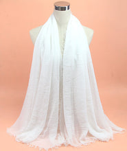 Load image into Gallery viewer, Large plain cotton Shawl/Scarf (twenty-four colours)
