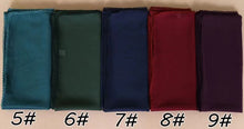 Load image into Gallery viewer, XL-Chiffon plain square scarf with embroidered border(115x115cm)
