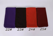 Load image into Gallery viewer, XL-Chiffon plain square scarf with embroidered border(115x115cm)
